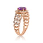 Diamond Ring 0.55 ct. 14K Rose Gold Pink