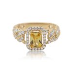 Diamond Ring 0.55 ct. 14K Yellow Gold Yellow Center Stone