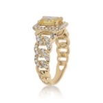 Diamond Ring 0.55 ct. 14K Yellow Gold Yellow Center Stone