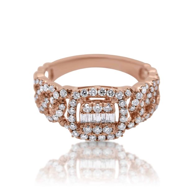 Diamond Ring 0.70 ct. 14K Rose Gold