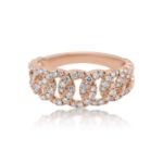 Diamond Cuban Ring 0.55 ct. 14K Rose Gold