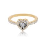 Diamond Heart Ring 0.40 ct. 14K Yellow Gold