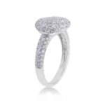 Diamond Heart Ring 1.37 ct. 14K White Gold