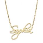 Cursive Nameplate Necklace Style 3