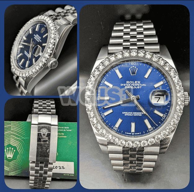 2022 Rolex Datejust 41 MM 3.50 ct. Diamond Bezel With Paper