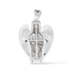 Diamond Praying Angel Pendant 1.07 ct. 14k White Gold