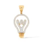 Diamond Light Bulb Pendant 0.35 ct. 14k Yellow Gold