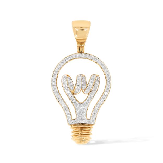 Diamond Light Bulb Pendant 0.35 ct. 14k Yellow Gold