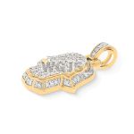 Diamond Hamza Hand Pendant 0.35 ct. 14k Yellow Gold