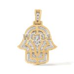 Diamond Hamza Hand Pendant 0.35 ct. 14k Yellow Gold