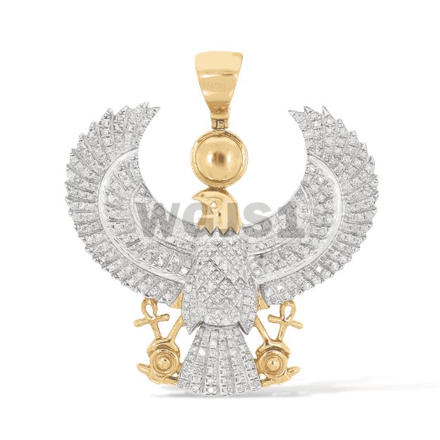 Diamond Eagle Pendant 1.74 ct. 14k Yellow Gold