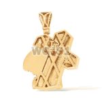 Diamond Jesus Carrying the Cross Pendant 0.53 ct. 14k Yellow Gold