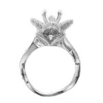 Diamond Engagement Mounting Ring 0.95 ct. 14K White Gold