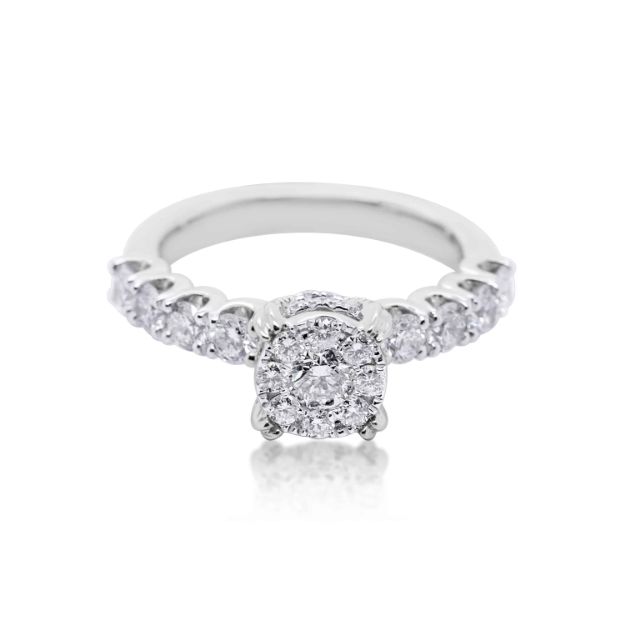 Diamond Ring 1.40 ct. 14K White Gold