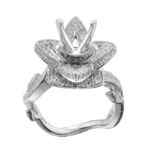 Diamond Engagement Ring Mounting 1.26 ct. 14K White Gold