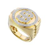 Diamond Dollar Sign Men&#39;s Ring  0.82 ct. 10K Yellow Gold