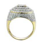 Diamond Men&#39;s Ring  4.22 ct. 10K Yellow Gold