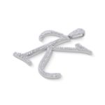 Diamond Letter K Pendant 0.45 ct. 10K White Gold