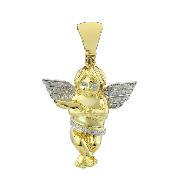 Diamond Angel Pendant 0.35 ct. 10K Yellow Gold