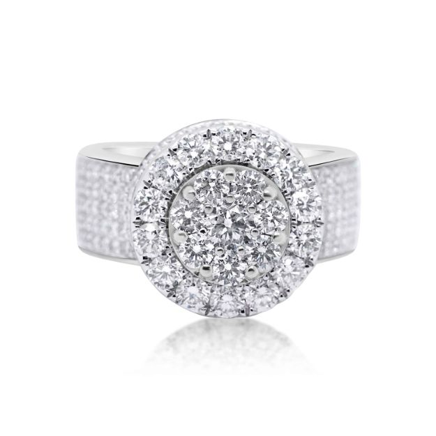 Diamond Ring 4.75 ct. 10K White Gold