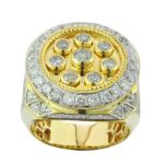 Diamond Men&#39;s Ring  2.99 ct, 10K Yellow Gold 14.5 g