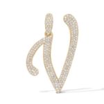 Diamond Letter V Pendant 0.46 ct. 14K Yellow Gold