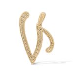 Diamond Letter V Pendant 0.46 ct. 14K Yellow Gold