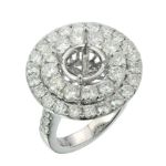 Diamond Ring 2.60 ct. 14K White Gold 7.85 g