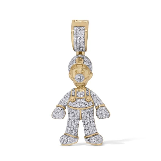 Diamond Luigi Pendant 0.92 ct. 10K Yellow Gold