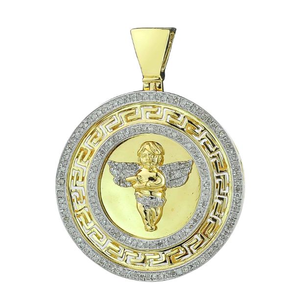 Diamond Angel Pendant  0.44 ct. 10K Yellow Gold