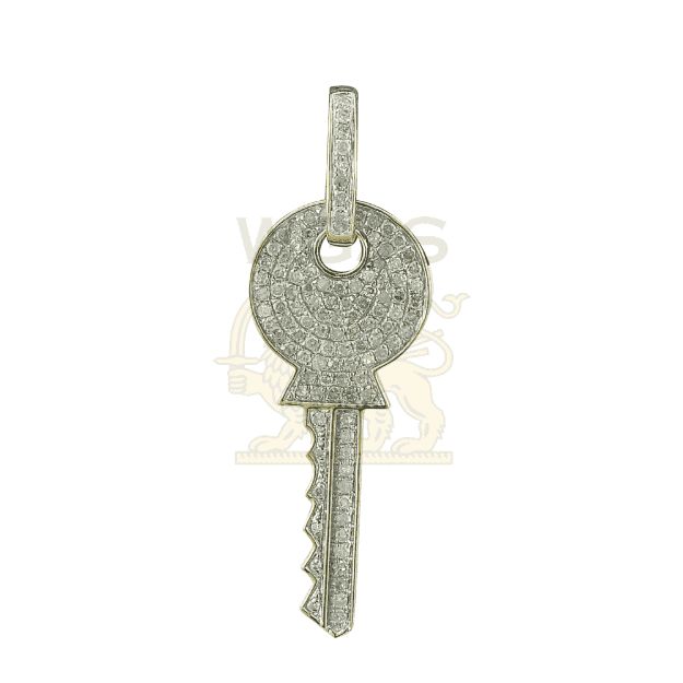 Diamond Key Pendant  0.53 ct. 10K Yellow Gold