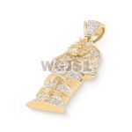 Diamond King Tut Tomb Pendant 0.38 ct. 14k Yellow Gold