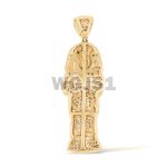 Diamond King Tut Tomb Pendant 0.38 ct. 14k Yellow Gold