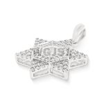 Diamond Star of David Pendant 0.35 ct. 14k White Gold