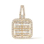 Diamond Fancy Square Baguette Pendant 0.75 ct. 14k Yellow Gold