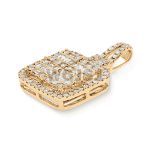 Diamond Fancy Square Baguette Pendant 0.75 ct. 14k Yellow Gold