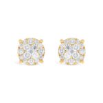 Round Diamond Earrings 0.27 ct. 10k Yellow Gold