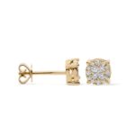 Round Diamond Earrings 0.27 ct. 10k Yellow Gold