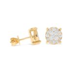 Round Diamond Earrings 1.61 ct. 10k Yellow Gold