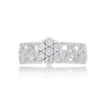 Diamond Engagement Ring Cluster Setting 0.77 ct. 14k White Gold