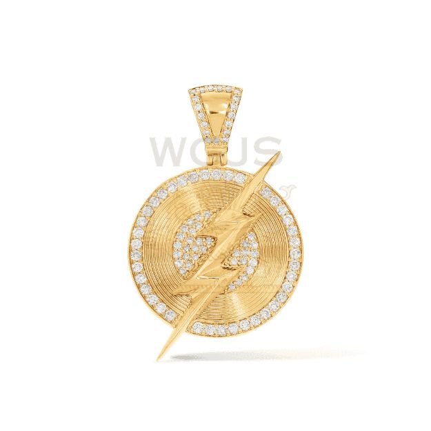 Diamond Flash Medallion 0.92 ct. 10k Yellow Gold