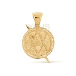 Diamond Flash Medallion 0.92 ct. 10k Yellow Gold