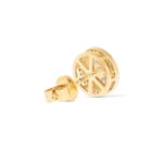 Round Design Diamond Earrings 0.88 ct. 10k Yellow Gold