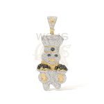 Diamond Doughboy Moneybags Pendant 1.20 ct. 10k Yellow Gold