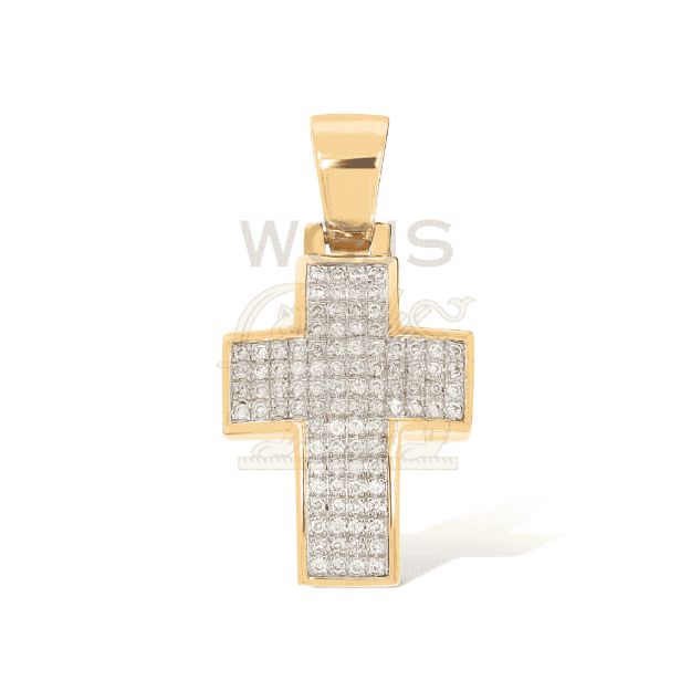 Diamond Cross Pendant 0.38 ct. 10k Yellow Gold