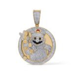 Diamond Mario Salt Bae Pendant 1.00 ct. 10k Yellow Gold