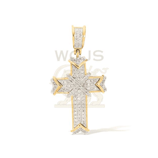 Diamond Cross Pendant 0.28 ct. 10k Yellow Gold