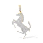 Diamond Horse Stallion Pendant 1.03 ct. 10k Yellow Gold