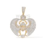 Diamond Scarab Beetle Wings Pendant 0.90 ct. 10k Yellow Gold