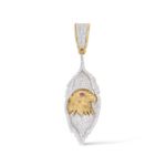 Diamond Eagle Head Fancy Design Pendant 0.36 ct. 10k Yellow Gold